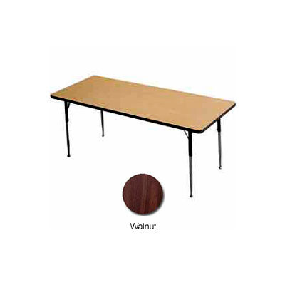 Activity Table - Rectangle - 30" X 48", Juvenile Adj. Height, Walnut
