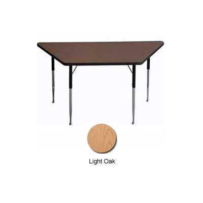 ADA Activity Table - Trapezoid - 30" X 30" X 60", Adj. Height, Light Oak