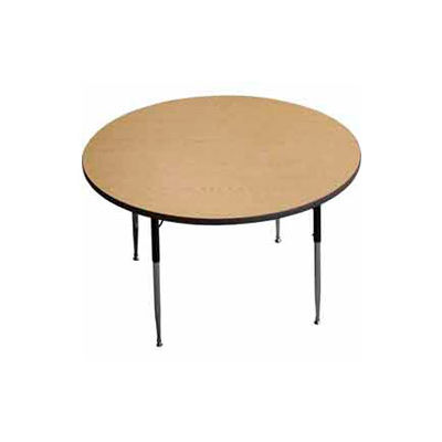 ADA Activity Table - 48" Diameter, Adj. Height, Light Oak