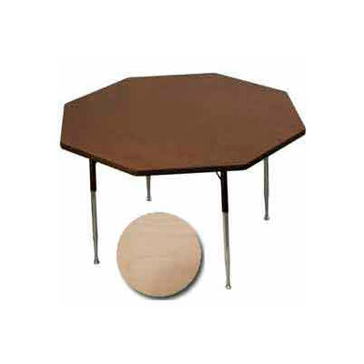 Activity Table - Octagon - 48" Diameter, Juvenile Adj. Height, Fusion Maple