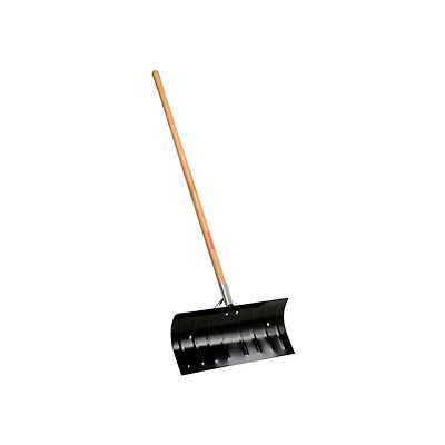 TrueTemper® 1644300 24" Steel Blade Snow Pusher Shovel W/ Straight Wood Handle
