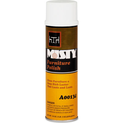 Misty Furniture Polish for Wood, Citrus, 19 oz. Aerosol Can, 12 Cans - 1001511