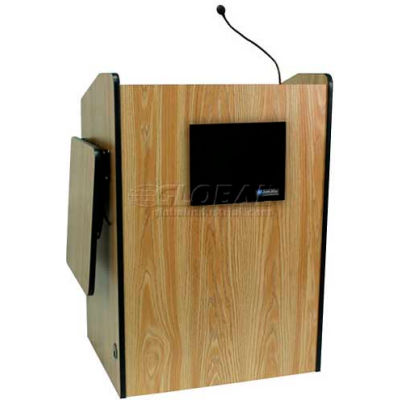 Multimedia Presentation Plus Podium With Sound - Medium Oak