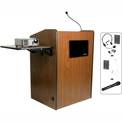 Wireless Multimedia Presentation Plus Podium - Walnut