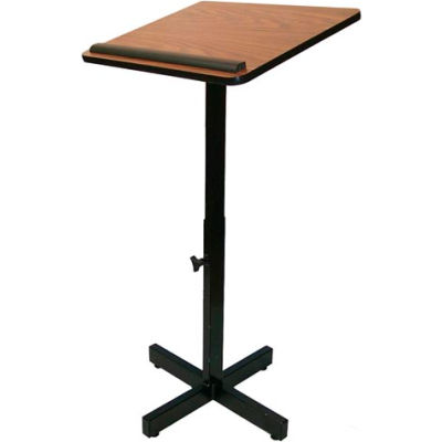 Xpediter Adjustable Podium / Lectern Stand - Walnut