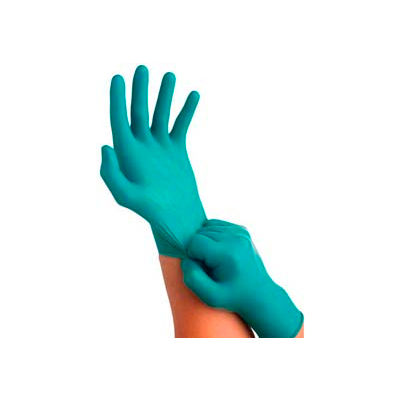 TouchNTuff® 92-500 Industrial Grade Nitrile Disposable Gloves, Powdered, Green, 8.5-9, 100/Box