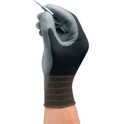 HyFlex® Lite Polyurehtane Coated Gloves, Ansell 11-600, Size 11, Black/Gray, 1 Pair - Pkg Qty 12