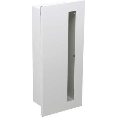 Dana Extinguisher Cabinet, Duo-Vertical Panel, Stainless Steel, 9"L x 18"H x 5-3/4"W