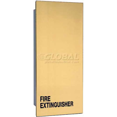 Dana Extinguisher Cabinet, Solid Flush Panel, Stainless Steel, 9"L x 24"H x 5-3/4"W