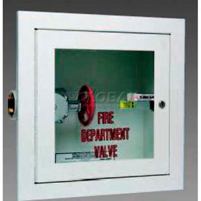 Alta Valve Cabinet, Full Glass, Steel, Recessed, 18"L x 18"H x 8"D