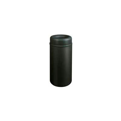 Rubbermaid® AOT15BK Crowne Open Top 15 Gallon Waste Receptacle w/Plastic Liner - Black