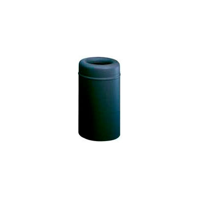 Rubbermaid® AOT30BK Crowne Open Top 30 Gallon Receptacle w/Plastic Liner - Black