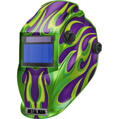 welding purple globalindustrial flame darkening variable helmet shade control window metal man