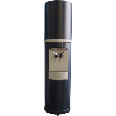 Aquaverve Fahrenheit Model Commercial Room Temp/Cold Bottled Water Cooler - Black W/ Grey Trim