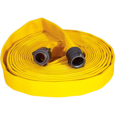 Armored Textiles N50H25RY50N JAFRIB Standard Nitrile Fire Hose, 2-1/2" X 50 Ft, 300 PSI, Yellow