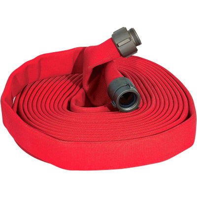 Armored Textiles N51H15LNR50N JAFLINE Double Jacket Fire Hose, 1-1/2" X 50 Ft, 400 PSI, Red