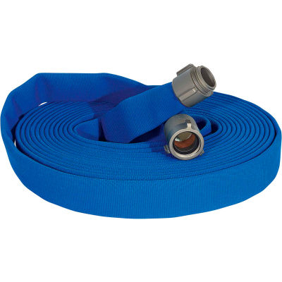 Armored Textiles N51H25LNB50N JAFLINE Double Jacket Fire Hose, 2-1/2" X 50 Ft, 400 PSI, Blue