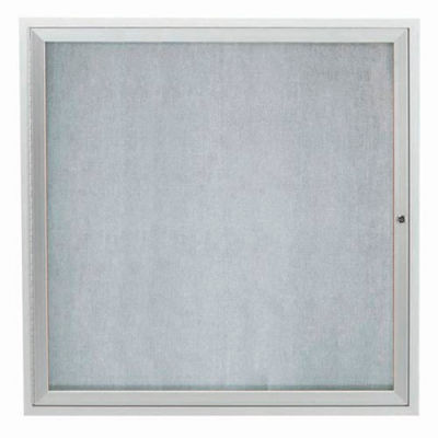 Aarco 1 Door Aluminum Framed Enclosed Bulletin Board - 36"W x 36"H