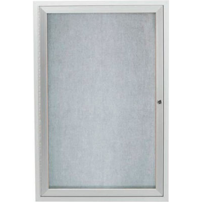 Aarco 1 Door Aluminum Framed Enclosed Bulletin Board - 36"W x 48"H