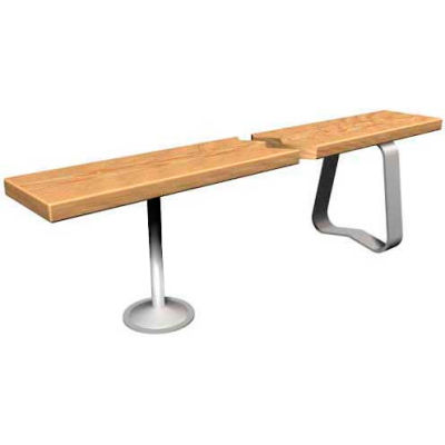 Global Industrial Gray Tube Pedestal For Plastic Locker Benches Each