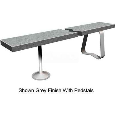 24" x 72" Solid Plastic Locker Bench Top Cream