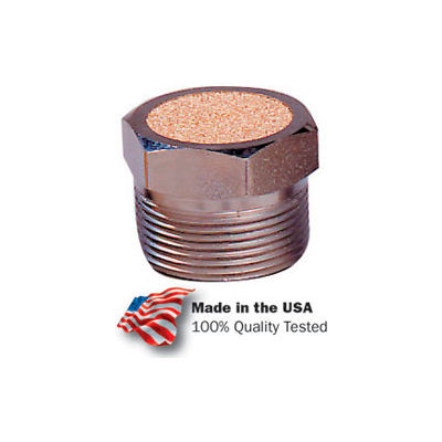 Arrow ASP1BV, Pneumatic Breather Vent, Sintered Bronze, 40 Micron, 1/8” NPT, 150 PSI - Pkg Qty 10