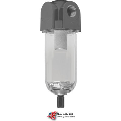 Arrow Mini Particulate Filter F300-02, Poly Bowl, 1/4" Npt, 150 PSI