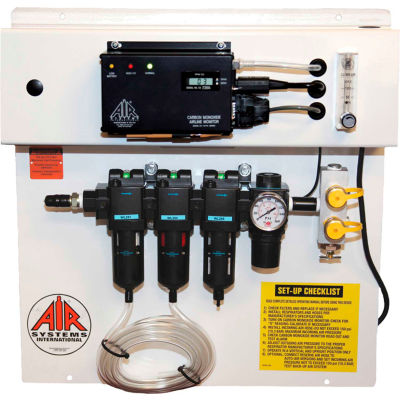 Air Systems International 30 CFM Grade-D Breathing Air Panel, 2 Outlets, Hansen Fitting, BB30-COPM