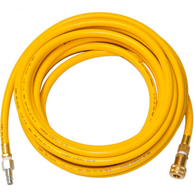 Air Systems International 50' x 1/2" Breathing Air Rated Hose, Hansen Fittings, H-50-5