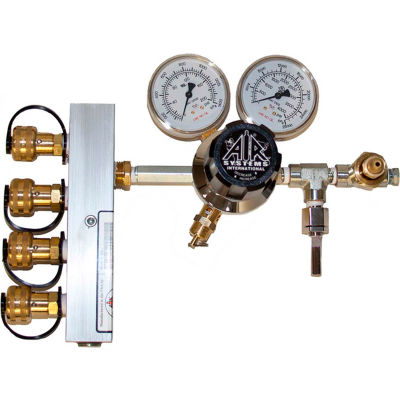 Air Systems International 4-Outlet Breathing Air Regulator/Manifold, 3000 PSI, Schrader, HP-CW1-346