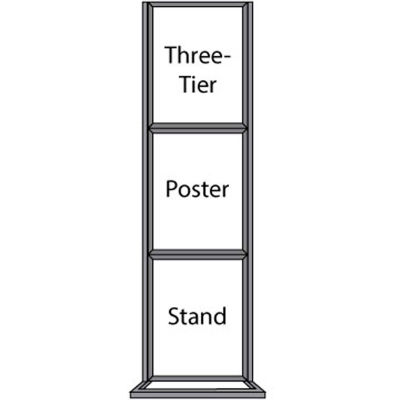 Poster Stand Sign Holder 22"W x 28"H Chrome