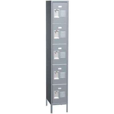 Traditional Five Tier Locker, 1 Wide, 12"W X 15"D X 12"H, Assembled, Black