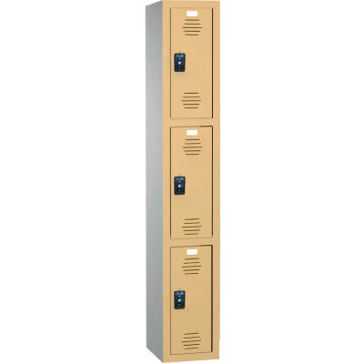 ASI Storage Traditional Plastic Locker 11-931818720 - Triple Tier 18 x 18 x 24 1-Wide Cream