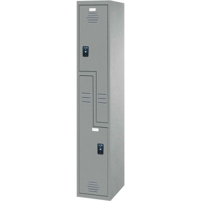 ASI Storage Double Tier 2 Door Traditional Plastic Locker, 12