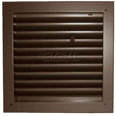 Fire-Rated Door Louver 1900A1212B, Adjustable Z-Blade, Self-Attach, 12" X 12", Bronze