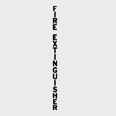 Vertical Die Cut FE Letters, Black