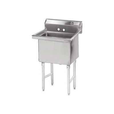 Advance Tabco® FE-1-1812-X NSF Fabricated 1 Compartment Sink, 18L x 18W Bowl, 9 Splash, 18Ga.