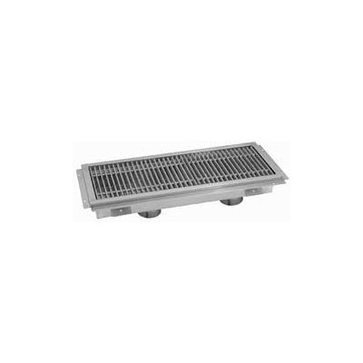 Floor Trough, 120L x 12W x 4H, Stainless Steel Grate Double Drain