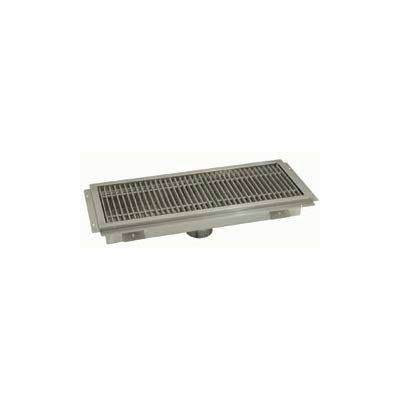 Floor Trough, 72L x 12W x 4H, Stainless Steel Grate Single Drain
