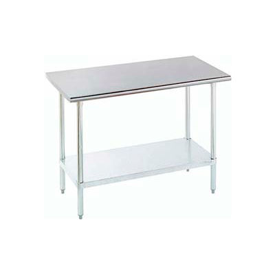 Advance Tabco Workbench W/Adjustable Undershelf, 16 Ga. 430 Series Stainless, 36"Wx24"D
