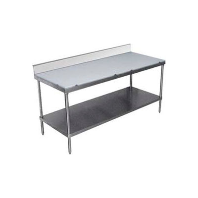 Advance Tabco SPS-306 Work Table Poly-Vance Cutting Surface Top 6" Backsplash 72"W x 30"D