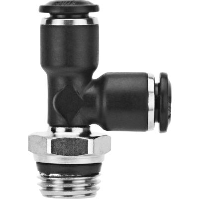 AIGNEP Swivel Run Tee, 55222-12-3/8, 12mm Tube x 3/8" Swift-Fit Univ. Thread, Composite Body - Pkg Qty 3