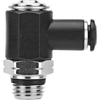 AIGNEP Needle Valve, 55920-5-1/4, Screw Adj., 5MM Tube X 1/4" Swift-Fit, Composite Body