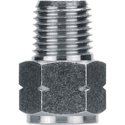 AIGNEP Adapter, 82241N-02-02, 1/8" Male NPTF x 1/8" Female G Thread, Nickel Plated Brass - Pkg Qty 5