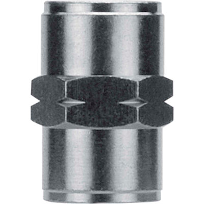 AIGNEP Female Coupling, 82300N-02, 1/8" NPTF, Nickel Plated Brass - Pkg Qty 10