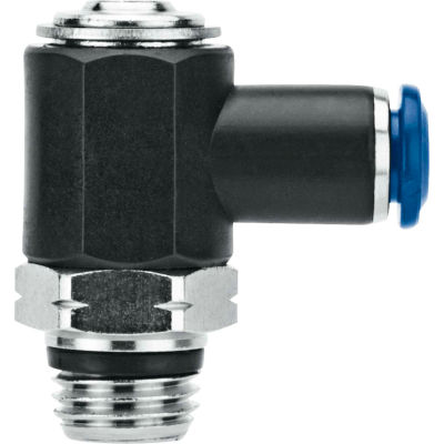 AIGNEP Needle Valve, 85973-08-08, Screw Adj., 1/2" Tube X 1/2" Swift-Fit, Composite Body