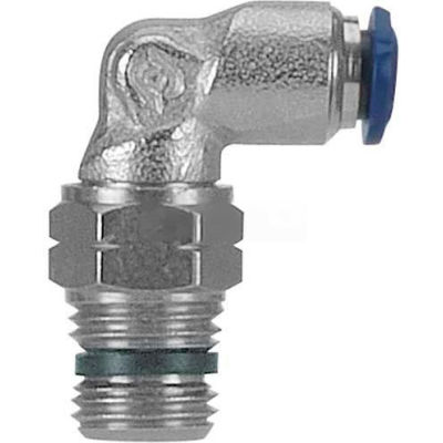 10 mm Tube x 3/8 BSPT Thread Fixed Elbow AIGNEP USA 57100-10-3/8 Push-In Fittings Metallic Release Collet 
