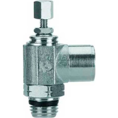 AIGNEP Female Flow Control 88967-32-32, Knob Adj, Flow In 10-32 UNF Female x 10-32 UNF Male - Pkg Qty 2