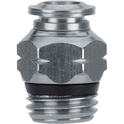 AIGNEP Straight Male, 89000-06-08, 3/8" Tube x 1/2" Swift-Fit Univ. Thread, Metallic Collet - Pkg Qty 10