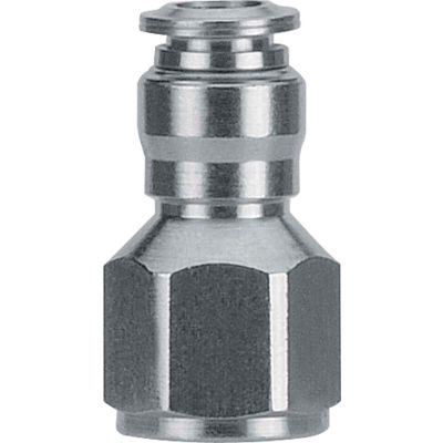 AIGNEP Straight Female, 89030-53-04, 5/32" Tube x 1/4"NPTF Female Thread, Metallic Collet - Pkg Qty 10